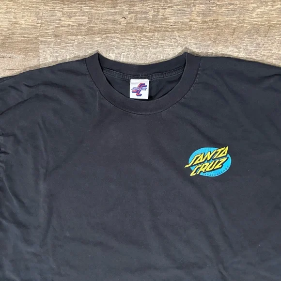 Vintage Santa Cruz Skateboards Long Sleeve Shirt XXL Sleeve Hit 90s SEE PHOTOS - Picture 4 of 11
